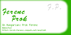 ferenc prok business card